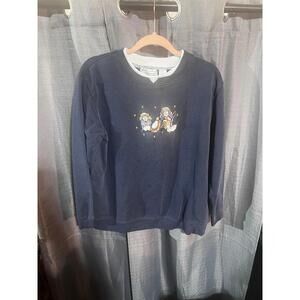 Vintage nativity embroidered Sweatshirt